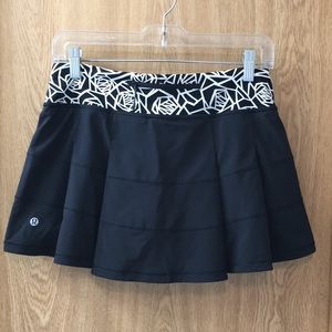 Black White Lululemon Running Skirt